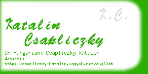 katalin csapliczky business card